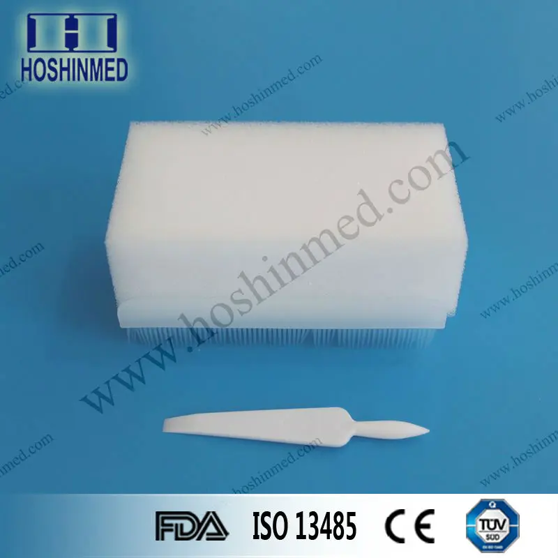 Disposable sterile medical brush nail brush with single side