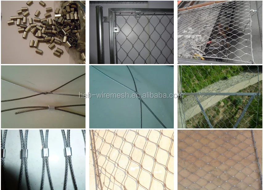 Candurs AISI 316 Architectural Flexible Black Oxide Stainless Steel Rope Wire Mesh