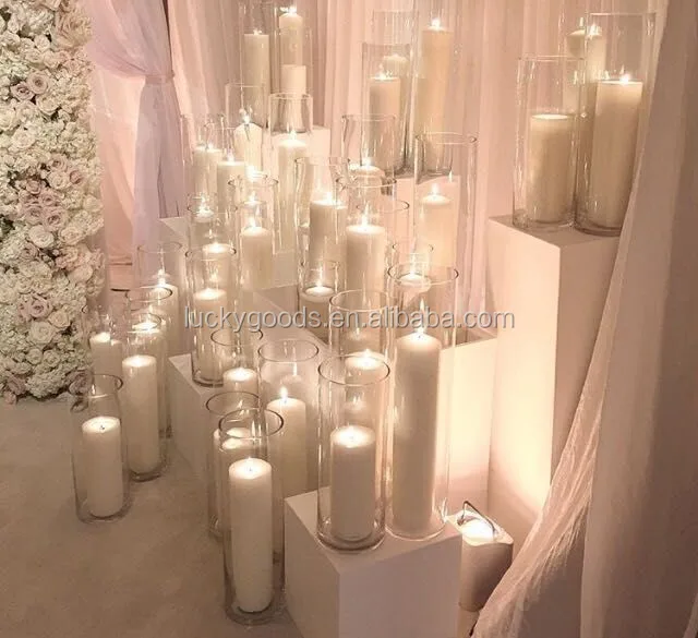 LHP001-3080 Wedding Clear Centerpiece Flower Vase Vase for Sale Clear Large Cylinder Glass Elegant Customized Logo Modern