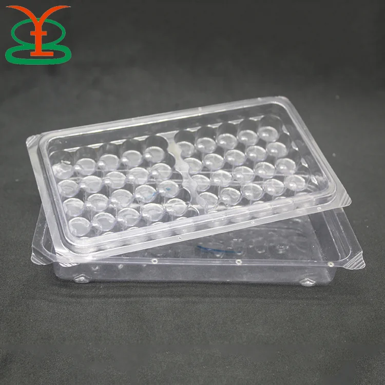 Small round Button Packaging Box Clamshell Blister Plastic with Stamping Embossing & Varnishing Made from Recycled Materials