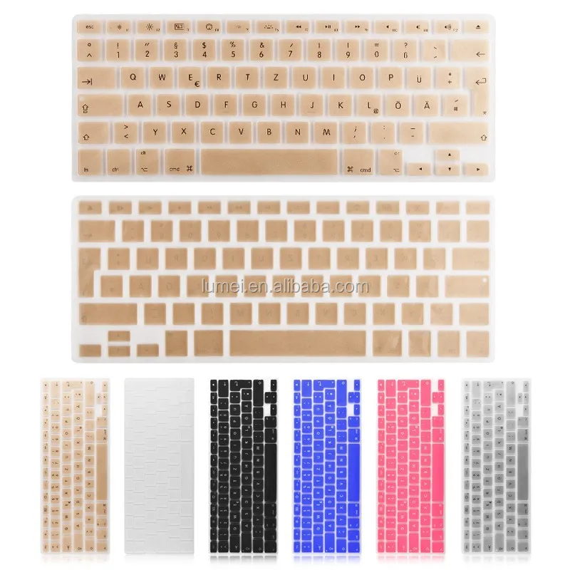 Силиконовый чехол с клавиатурой для Mac Book 13 15 дюймов английский