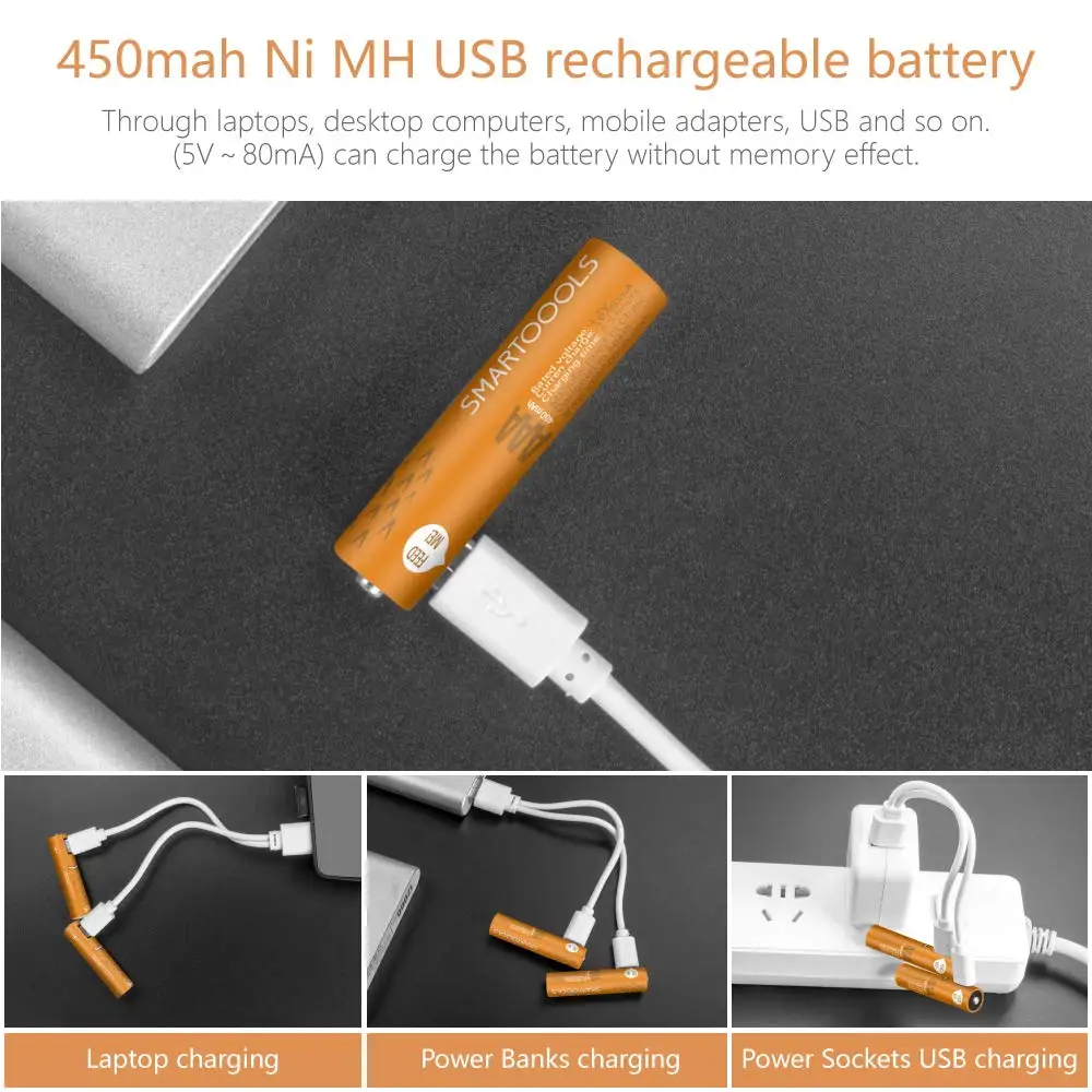 Logo Brand Customize Micro USB Port Rechargeable AA AAA Batteries 1.2V 1.5V 2/4/6/10 Pack Reusable Ni-Mh Battery Cheap Cost