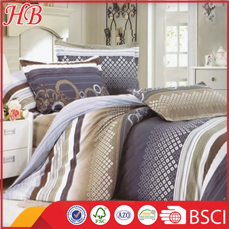 
China factory direct sale 4 pcs printing hotel bed set,100% polyester bed sheets made in china 