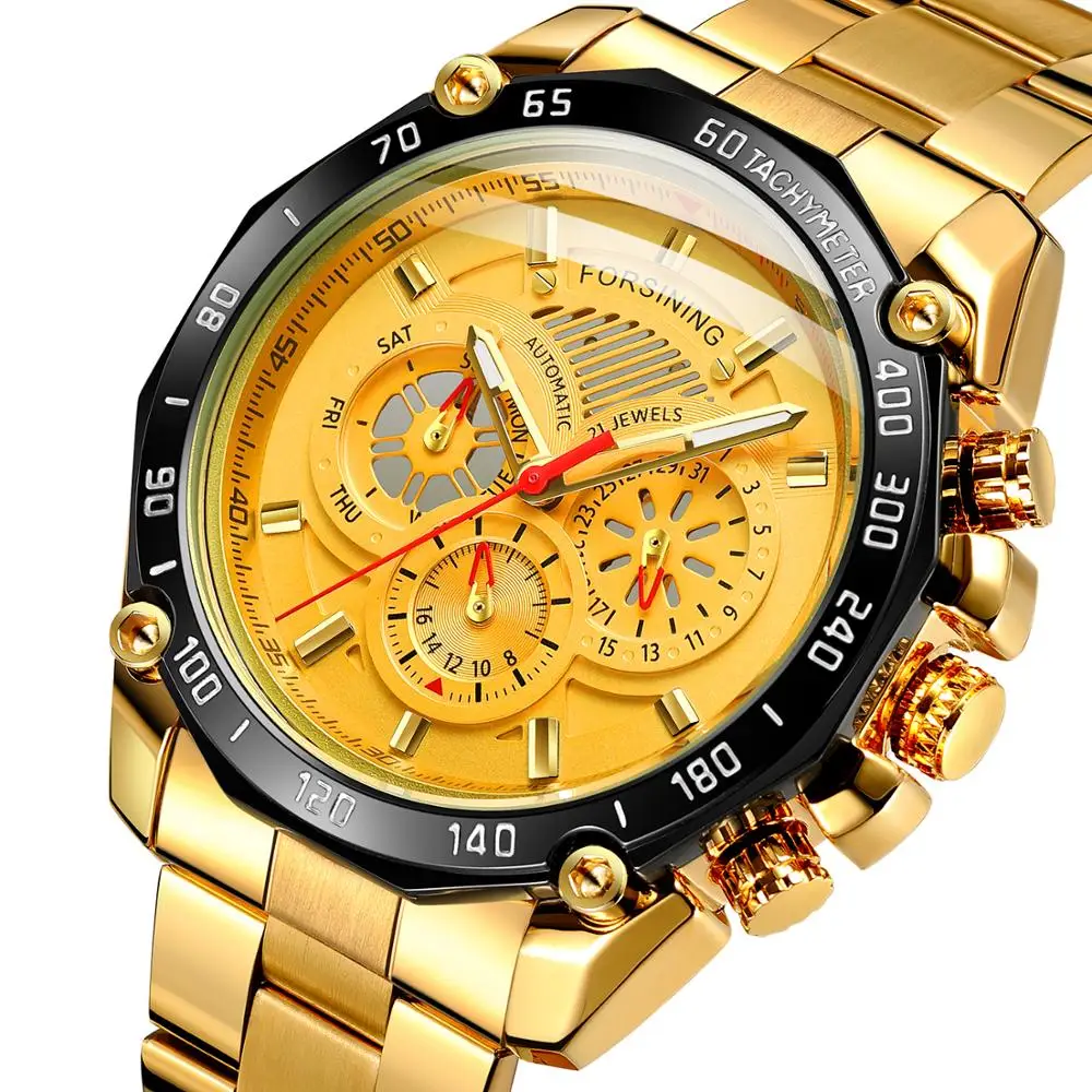 2023 Forsining new design luxury men watch 3 ATM water resistant automatic movement relogio masculino