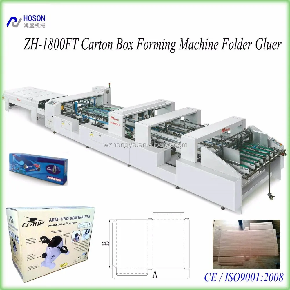 ZH-1800FT Automatic Folding Corrugated Carton Box Folding and Gluing Machine