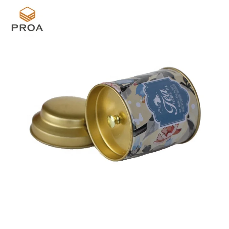 Factory direct Custom printed Wholesale metal tin can tea packing box for sale