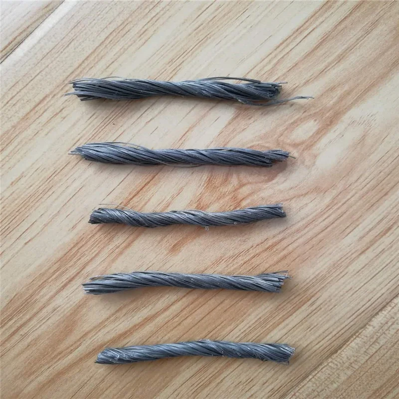 
Concrete Structural polypropylene twisted bundle fibre 