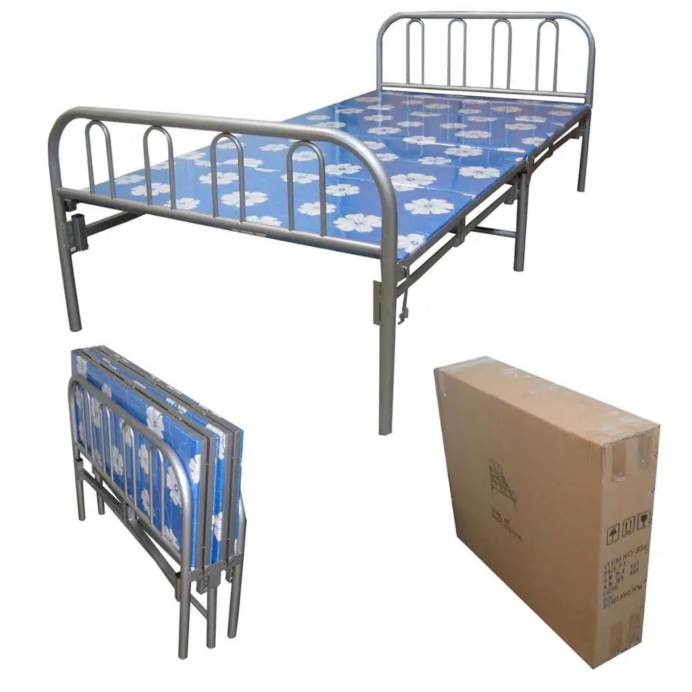 
Wholesale Manufacturer Army Folding Bunk Bed Folded Military Army Single Metal Bed 