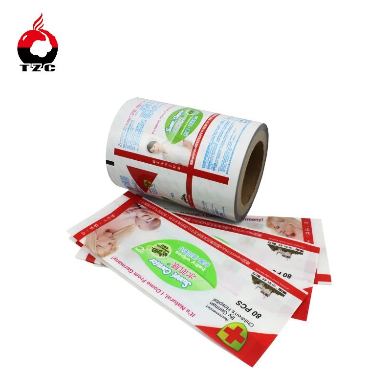 Wet Wipes Packaging Film Rolls Matte OPP/White LDPE