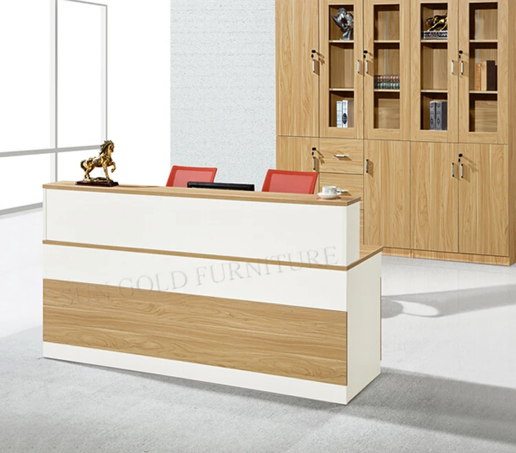 White modern front reception desk counter cheap salon furniture hotel company working computer office reception stand desk