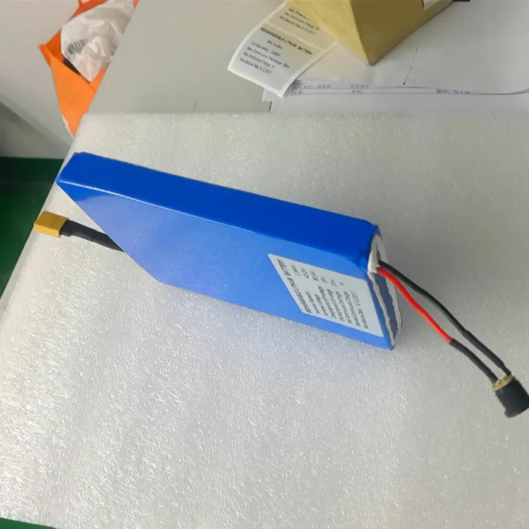 ultra thin li-ion 43.2v 2.5ah battery pack with BMS powerful skateboard 12S lipo battery