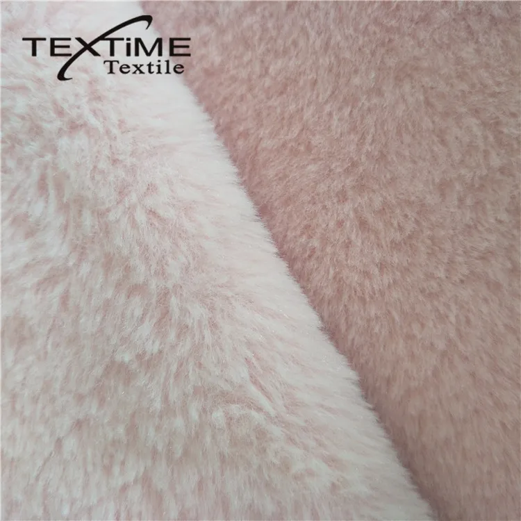 
Attractive New Design White Wave Pv Plush Fleece Faux Rabbit Fur Fabric 