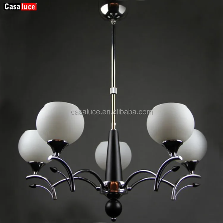 
CE approved chrome color pendant lighting black ceiling flush acrylic chandelier 