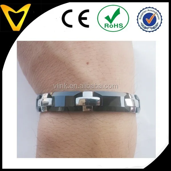 Black and white tungsten bracelet,fashion men bracelet,watch ops bracelets by Vlink jewelry