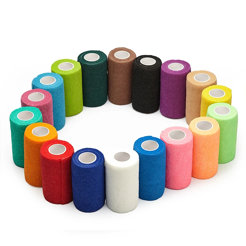 Bulk wholesale self adherent dressing nonwoven cohesive elastic bandage 10cm width