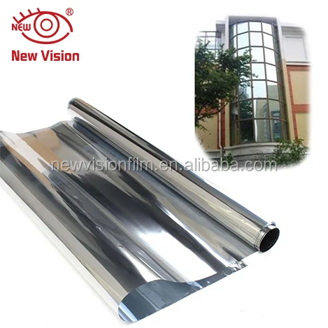 High heat resistant double silver two way mirror reflective construction window film