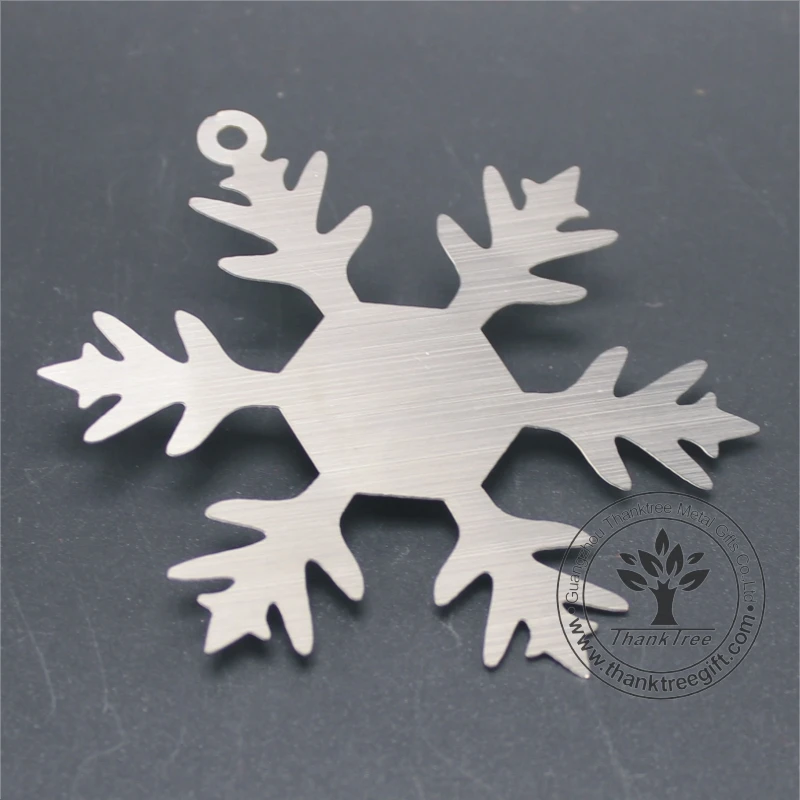 high quality laser cut silver color metal snowflake bookmark