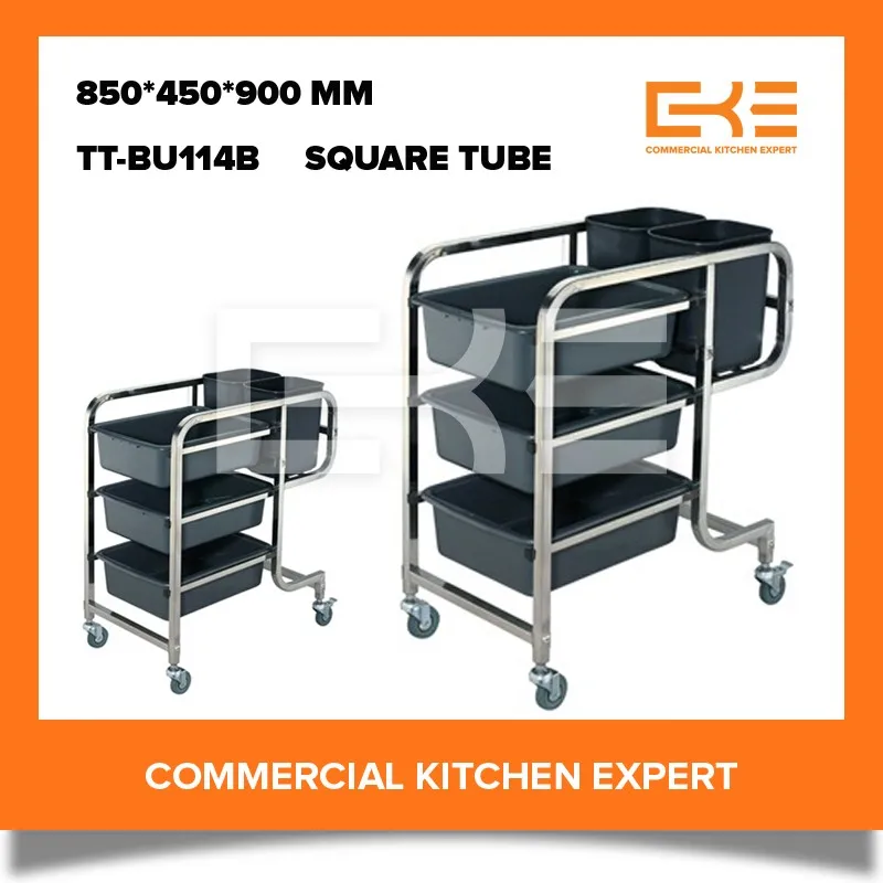 Customized Stainless Steel Types of Food Serving Trolley for Hotel Competitive Prices Food Service Trolley