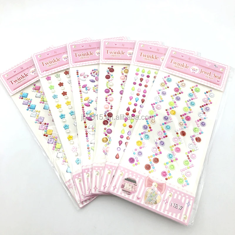 Assorted Size Self-Adhesive Rhinestone Bling Craft Jewels Crystal Gem Stickers