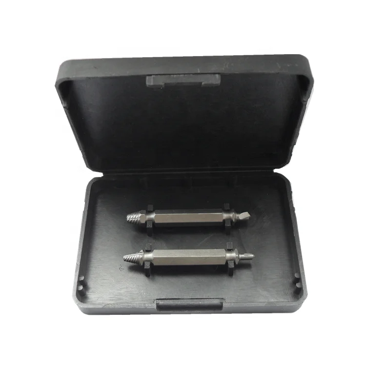 2pcs Broken Bolt and Damaged Screw Extractor Set for Woodworking