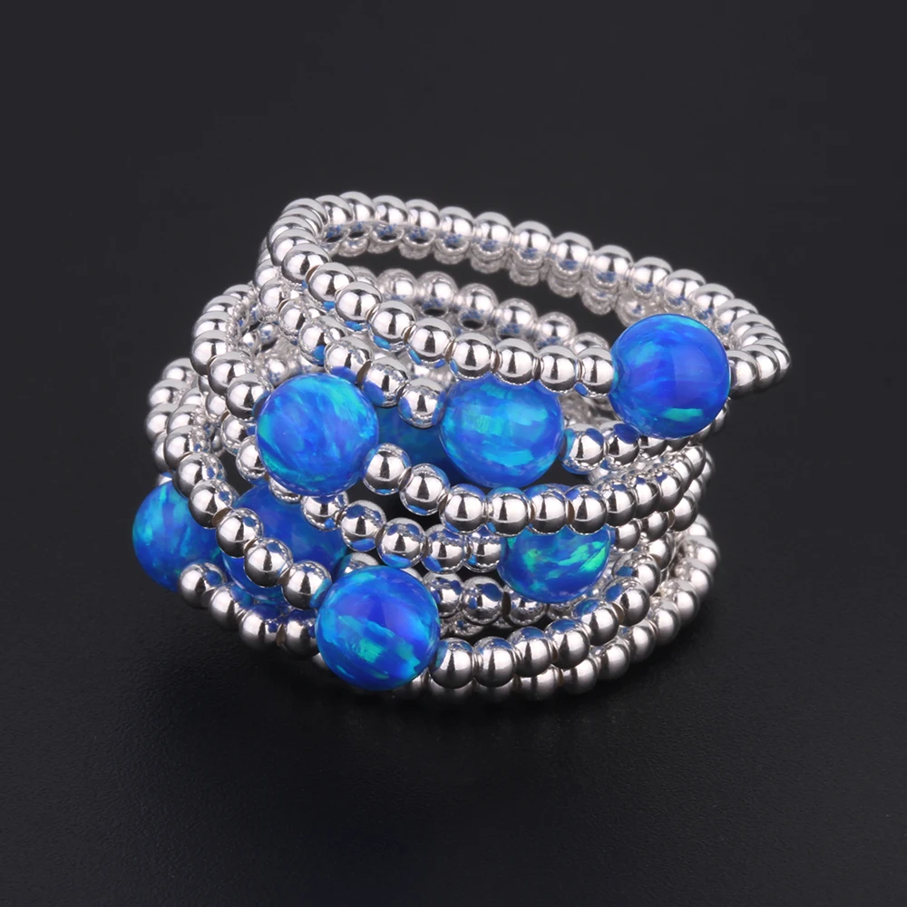 Fashion Opal Jewellery, Ball Opal Ring, Blue Opal Rings
