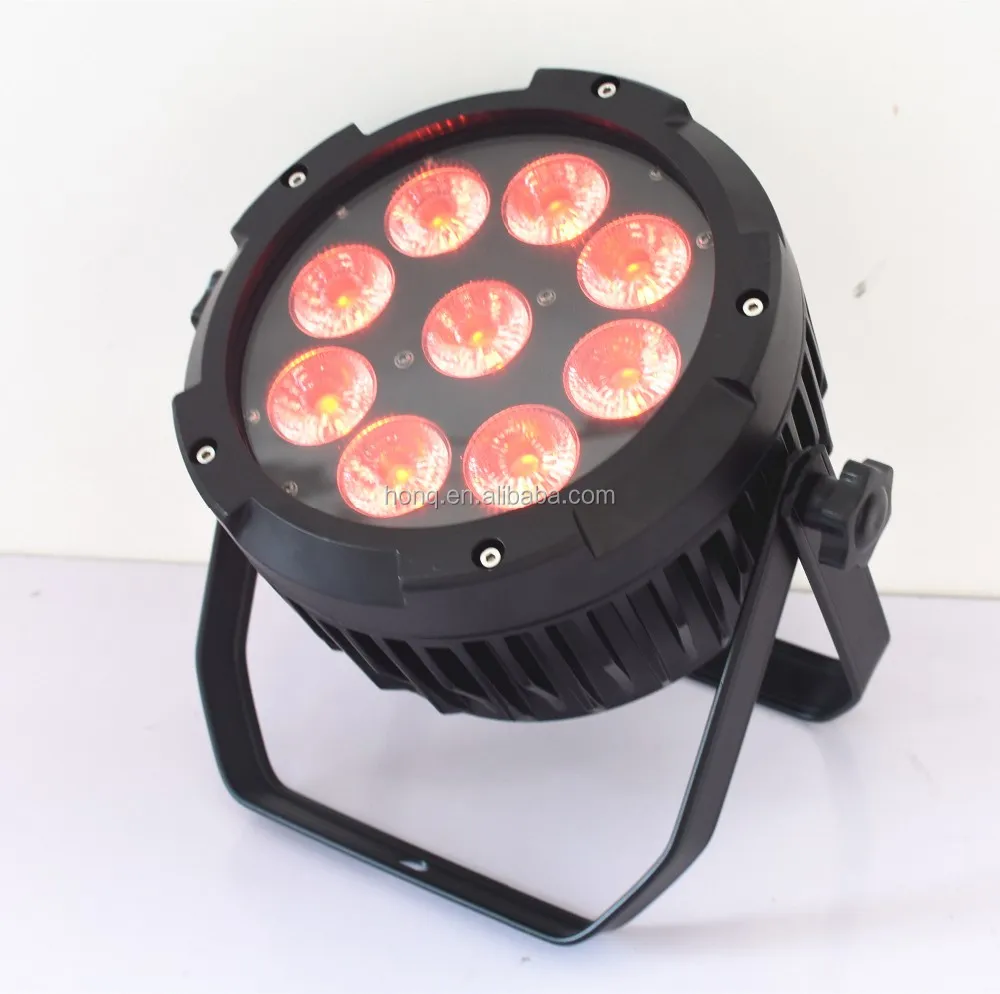 Factory price Wireless dmx slim 12*18W RGBWAUV 6in1 9led Waterproof Battery Powered Led Par