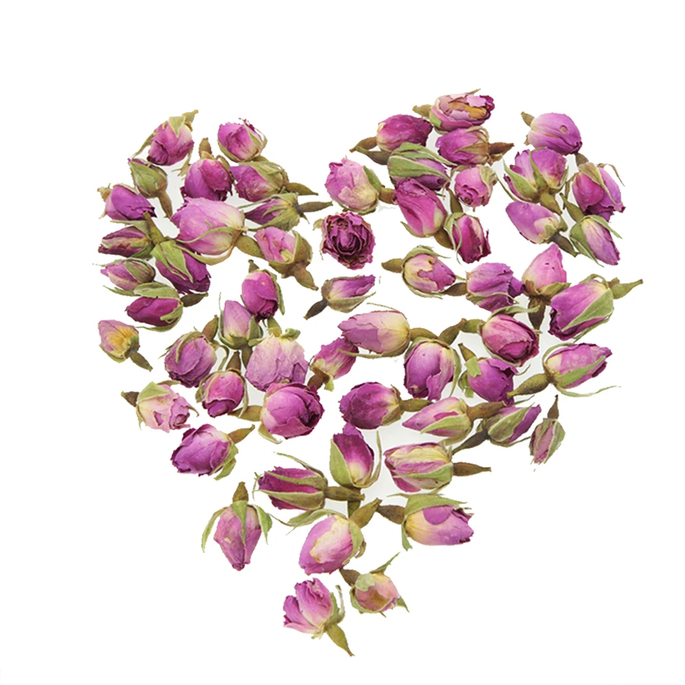 Wholesale France Perfume Imperial Dry Dried Pink Gold Tuberose Rose Petals Bud 3 Roses Flower Tea Buds for Tea China