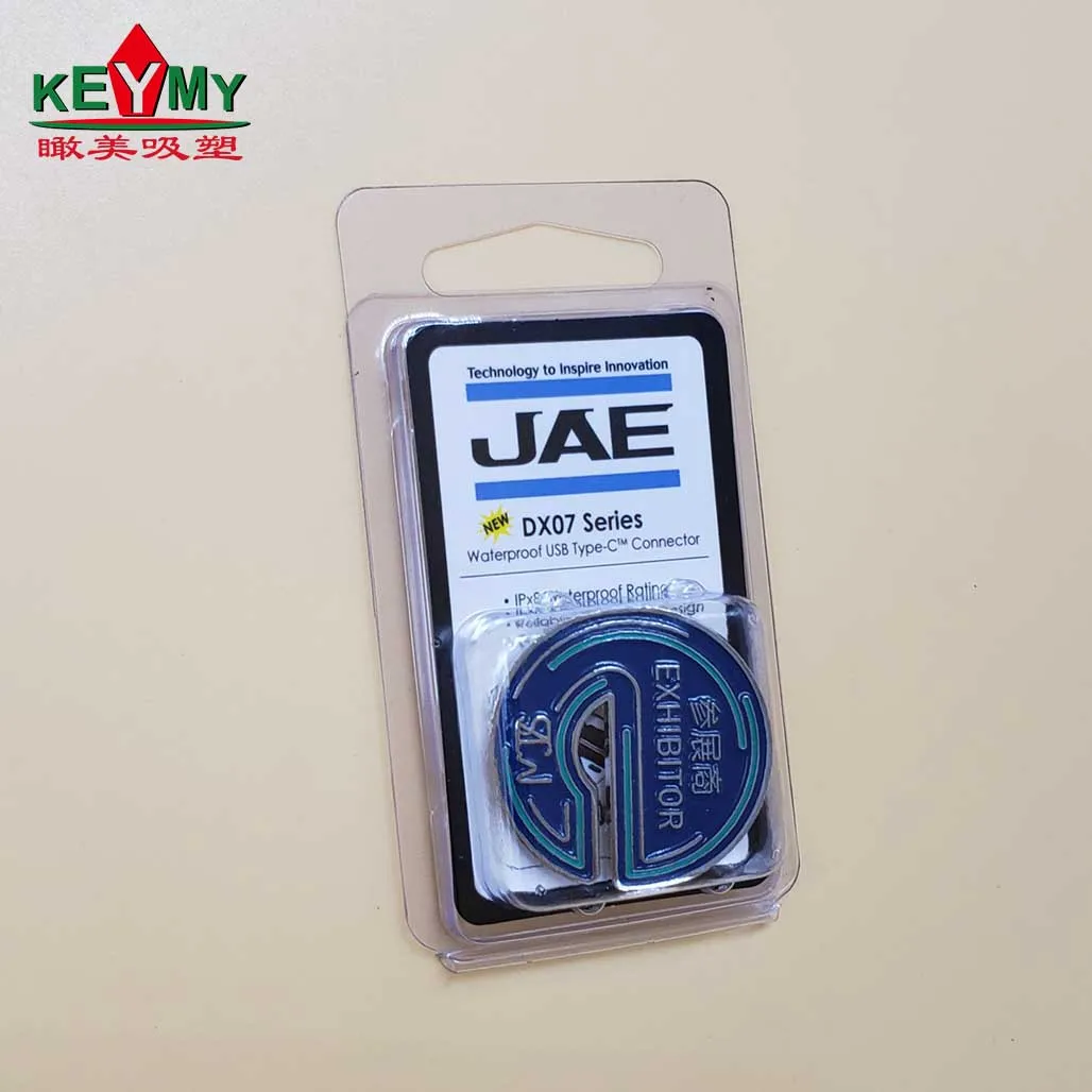 Custom plastic blister card clamshell for metal rpdocuts in Shenzhen, PVC blister card packaging