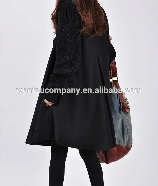 
wholesale hot sale fashion Cloak woolen jacket women coat 