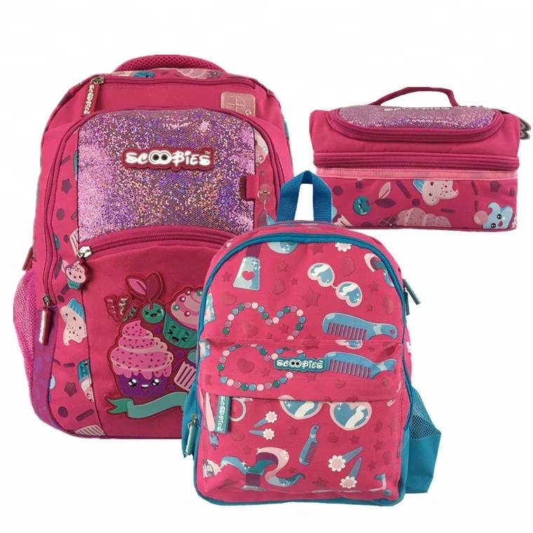 
School Bags For Teenagers Attractive Shoulder Backpack And Lunch Bag One Set  (60799186976)