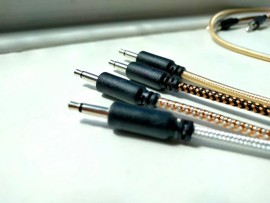 Braided 3.5mm to 3.5mm mono patch cables for use with Modular Synthesizers