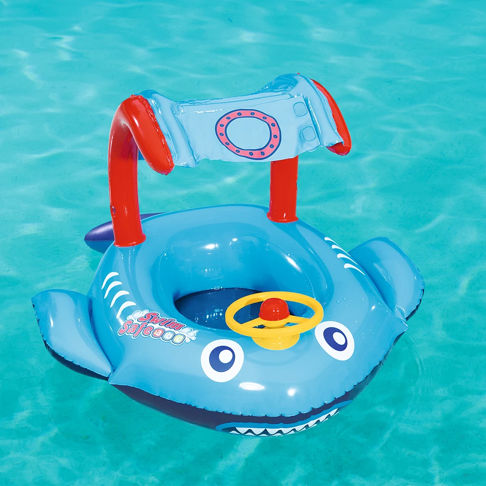 Bestway 34108 Inflatable Shark/Fish Baby Swim Seat Pool Float