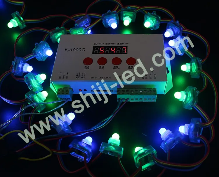 12mm flat digital led pixel string dmx ucs1903 ws2811 mini flat 5V addressable programmable led pixel string light