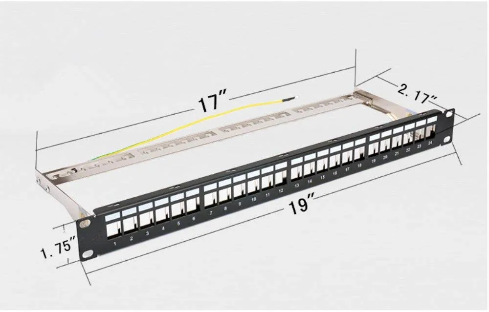 Cat6A 24 порта FTP патч-панель рамка/пустая Keystone