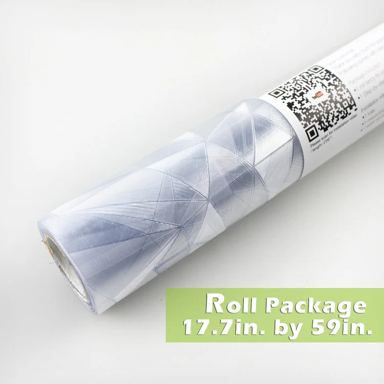 17.5'X78.7' 3D Design Glass Reflective Static Films Pvc Decorative Window Film