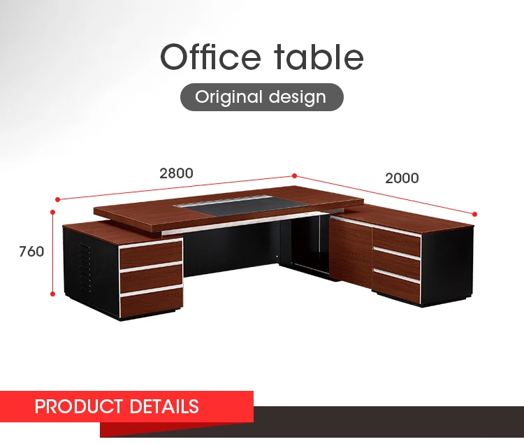 
Modern Office Building Dimensions Boss Wooden Design Office CEO Executive Desk 