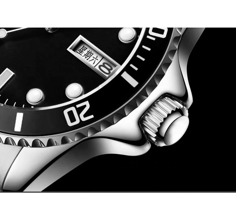 Men Fashion Charm Diver Wrist watches Luxury Quartz Wrist Watch Sport Casual full Stainless Steel quartz Watches