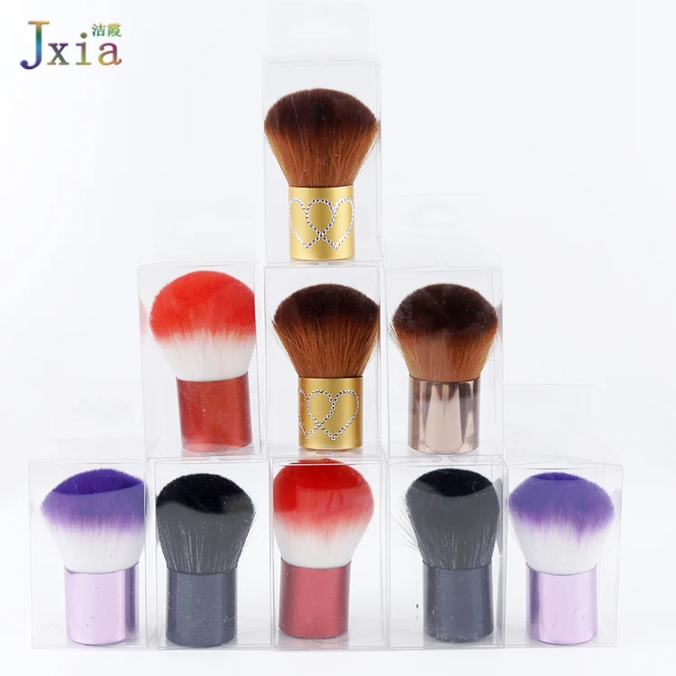 2018 Jiexia High Quality Rose Gold Kabuki Retractable Brush for Cosmetic Foundation Cream Powder Liquid