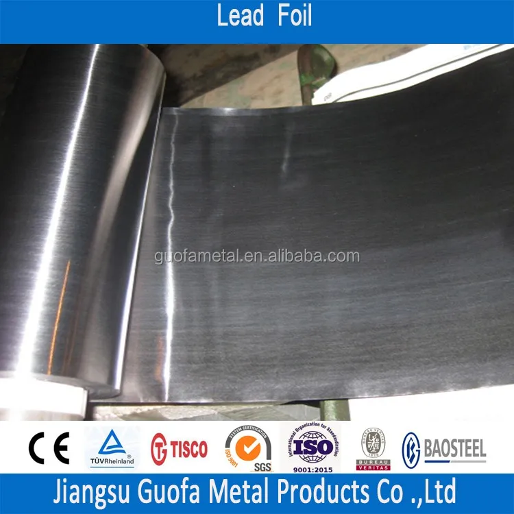 0.39mm 0.4mm 0.41mm 0.42mm 0.43mm 0.44mm 99.994% Pure Lead Foil For Laboratory