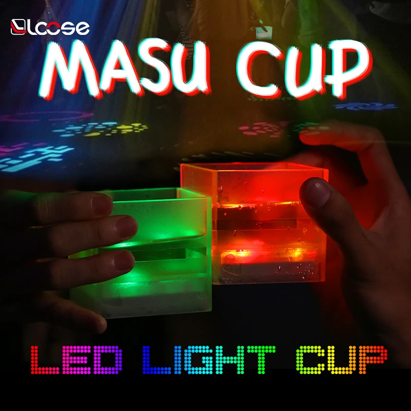 
2018 new arrivals cup gifts Masu-cup plastic led liquid sensor light up cup for wine 