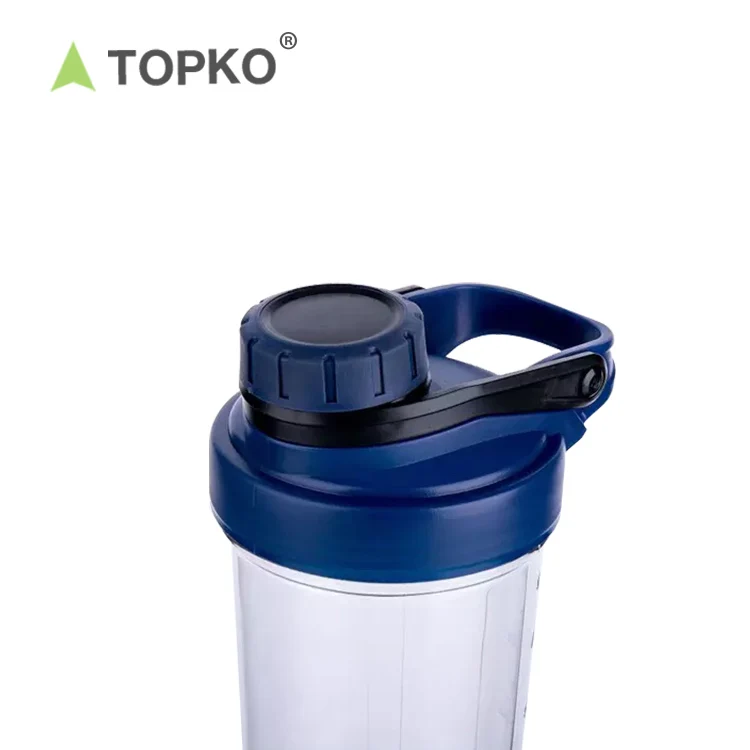 TOPKO 500ml 2-layer protein shaker water bottle with storage