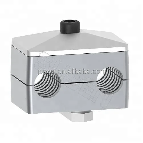 Plastic twin pipe clamp with rail nut/hydraulic marine pipe clamp