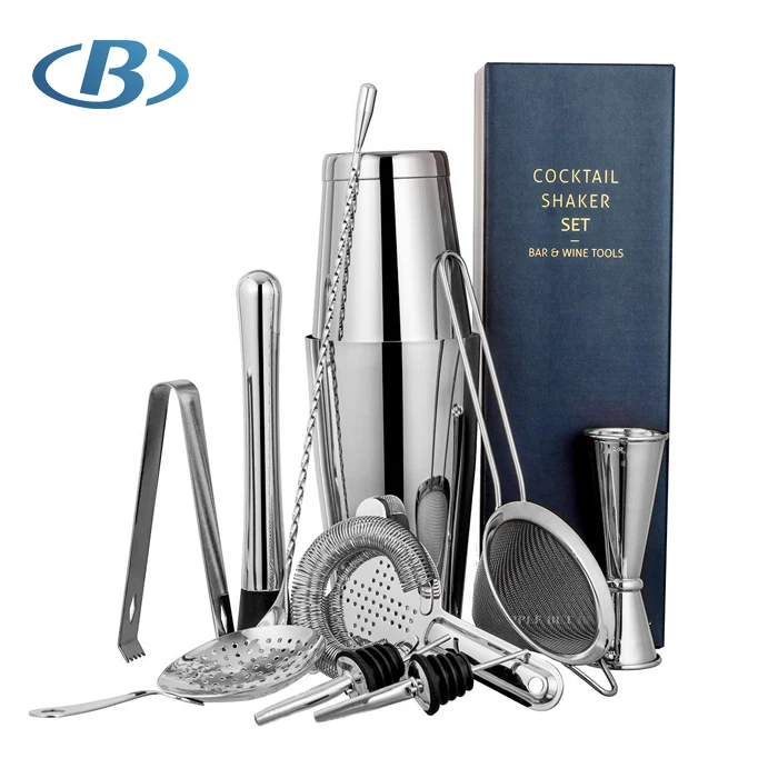 Deluxe Bartender Kit Wine Cocktail Shaker Set,Stainless Steel Bar Tool Set for Gifts