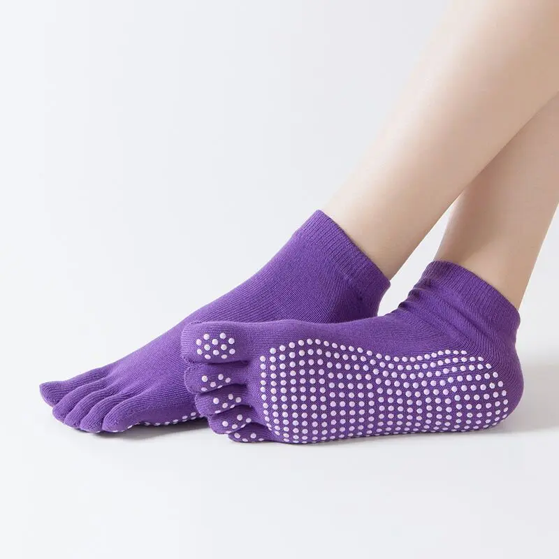
Yoga Socks Exercise Sports Non-slip Sock Toe Five Fingers Girl Female Women Ladies Barre Ballet socks 