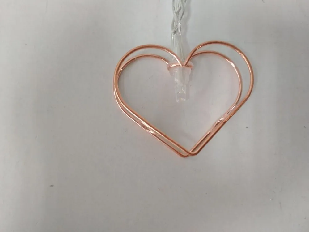 Love Hearts Light luces de navidad Decoration Ramadan Indoor Wedding Metal Gloden Heart Shape Light Love Light