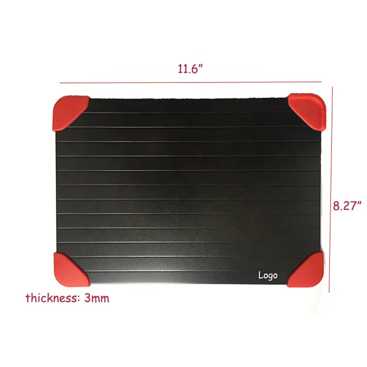 China Wholesale Medium size  Rapid thawing plate aluminum meat fast defrosting tray with corner