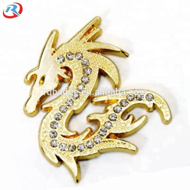 custom lion club LOGO gold plated diamond Metal soft enamel Lapel Pin