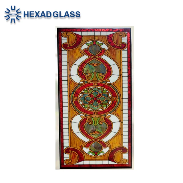 China new design decorative 6mm 5mm beveled stained glass pricefor window