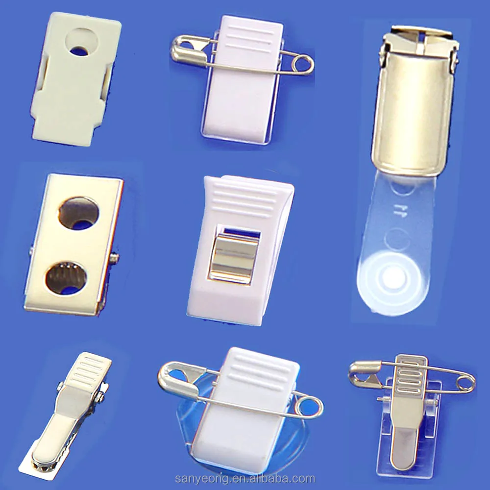 Factory wholesale clips and plastic  pin badge