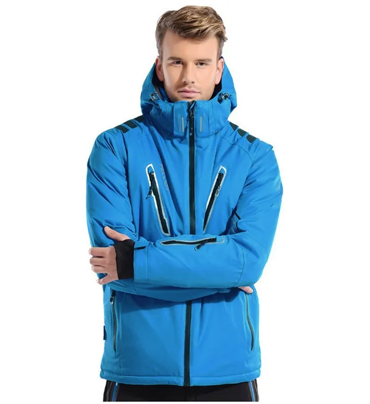 
Pelliot Ski Snow Wear Thicker Men Adjustable & Detachable Hood 9000mm Snow Suit Men Waterproof Ski Jackets 